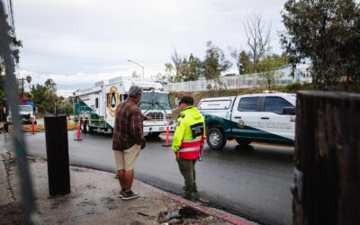 Monitorea Gobierno Municipal estado de desarenadores y zonas de riesgo tras lluvias registradas en Tijuana