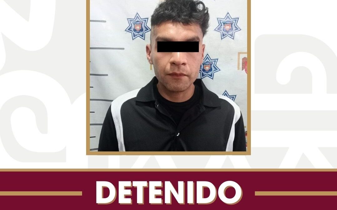 Asegura Policía Municipal de Tijuana a sujeto que amenazó a conductor de transporte público